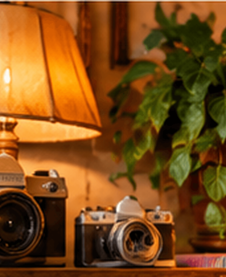 Vintage cameras, records and collectibles